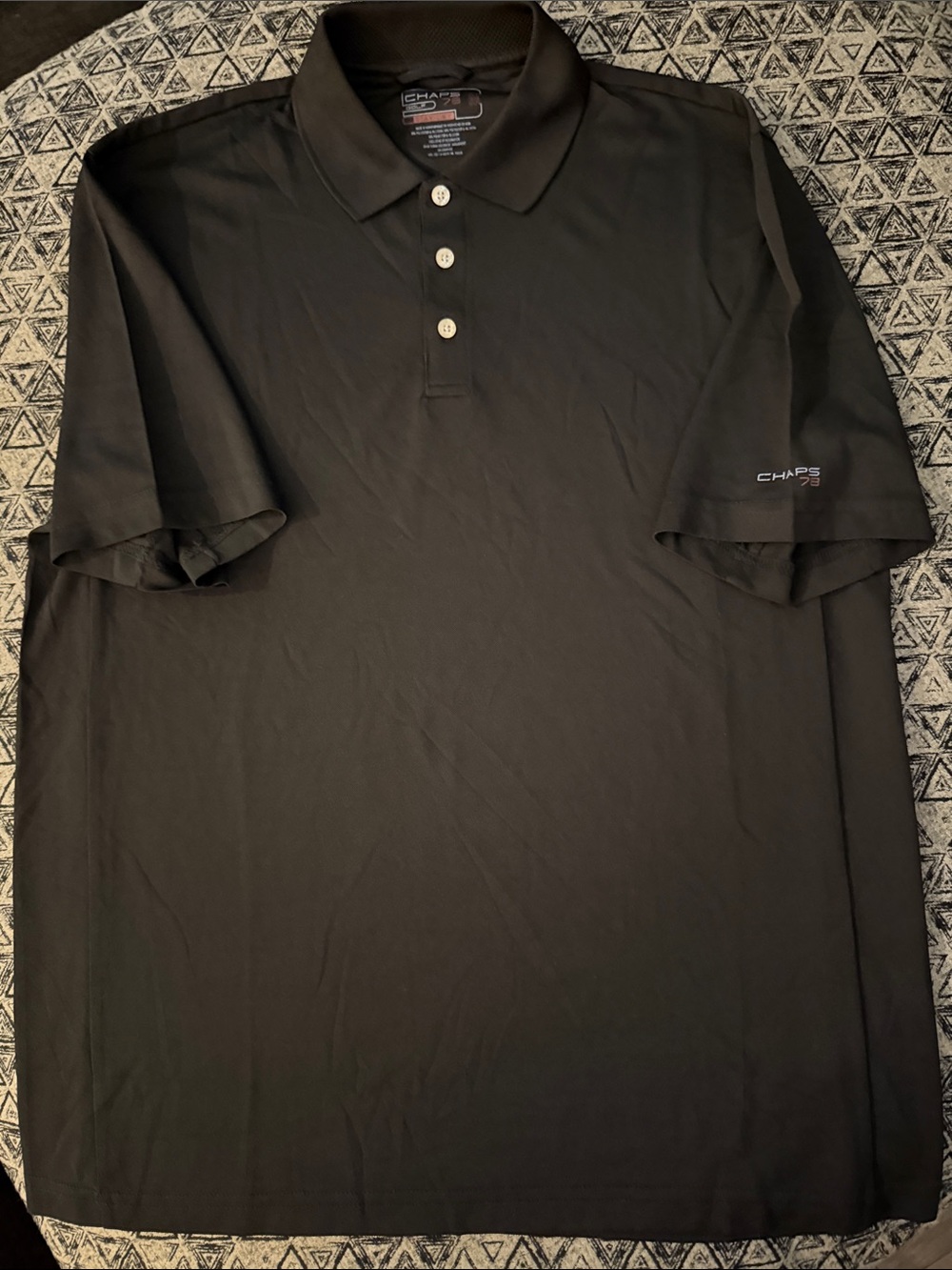 Chaps Black Men's Short-Sleeve Polo